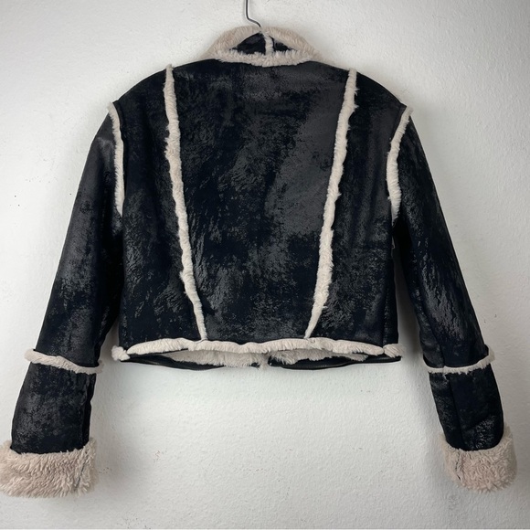 RARE SW3 Bespoke faux shearling womens convertible coat Sz S - Picture 4 of 9